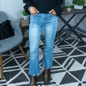 Risen Light Wash Kick Flare Jeans